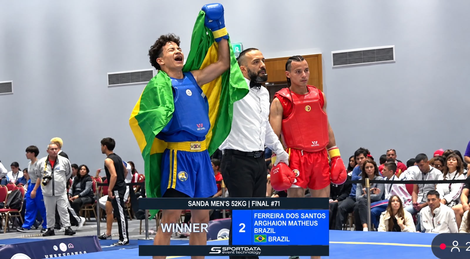 Atleta de Senador Canedo, de 17 anos, conquista título inédito de campeão pan-americano de kung fu