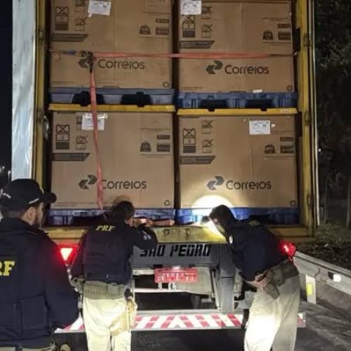 Prisão na BR-153: Suspeito é encontrado escondido dentro de caixa em caminhão dos Correios